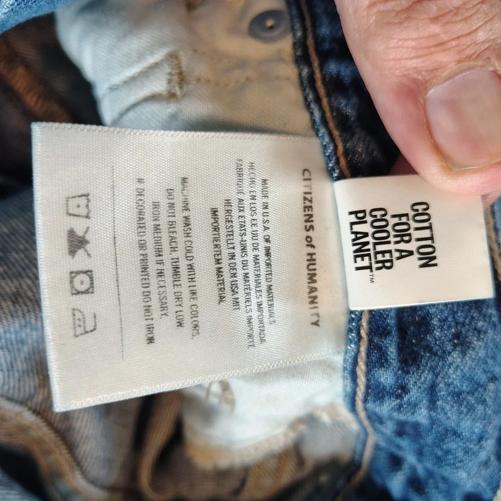 Citizens of Humanity Horseshoe Jeans Blue Wide Leg 2069B-1138 Size 26 - Picture 9 of 11
